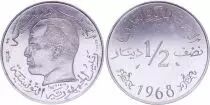 Tunesien 1/2 Dinar- 1968- Test strike - Habib Bourguiba - Tunisia
