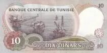 Tunesien 10 Dinars - Habib Bouguiba - Offshore oil rig - 1986
