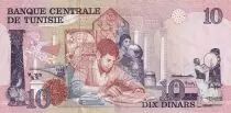 Tunesien 10 Dinars - Habib Bourguiba - 1973 - VF+ - P.72