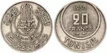 Tunesien 20 Francs French Protectorate - 1370 (1950)