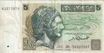 Tunesien 5 Dinars - Hannibal - Carthaginians ships - 1993 - P.86