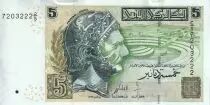 Tunesien 5 Dinars - Hannibal - Carthaginians ships - 2008 - P.92