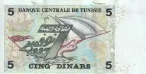 Tunesien 5 Dinars - Hannibal - Carthaginians ships - 2008 - P.92