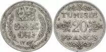 T&uacute;nez  20 francs Ahmad Pasha - 1935 (1353) Essai