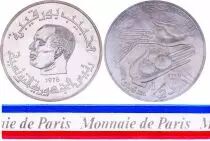 T&uacute;nez 1/2 Dinar- 1976 - Test strike - Habib Bourguiba - Tunisia