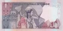 T&uacute;nez 1 Dinar - Bourghuiba - 03-08-1972