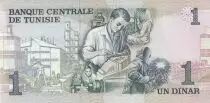 T&uacute;nez 1 Dinars - Bourghuiba - 15-10-1973 - Serial B