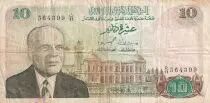 T�nez 10 Dinars - Habib Bouguiba - Barrage - 1980 - Serial D.11 - P.76