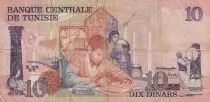 T&uacute;nez 10 Dinars - Habib Bouguiba - Students - 1973 - Serial D.22 - P.72