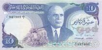 T&uacute;nez 10 Dinars - Habib Bourguiba - 1983 - P.80
