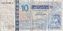 T�nez 10 Dinars - Mosque - Queen of Carthage - 2005 - Serial D 7 - F - P.90