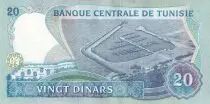 T&uacute;nez 20 Dinars - Habib Bourguiba - Marina - Serial E.1 - 1983 - P.81