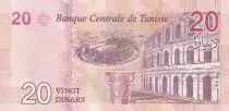 T&uacute;nez 20 Dinars Farhat Hached - Amphitheater El Jem - 2017 (2018) - UNC