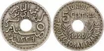T&uacute;nez 5 Centimes French Protectorate - 1338 (1920) - Medal Strike