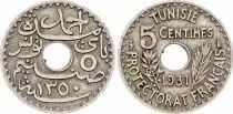 T&uacute;nez 5 Centimes French Protectorate - 1350 (1931)