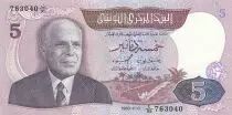 T&uacute;nez 5 Dinars - Habib Bourguiba - 1983 - P.79