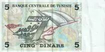 T&uacute;nez 5 Dinars - Hannibal - Carthaginians ships - 1993 - P.86