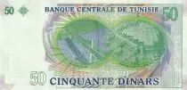 T&uacute;nez 50 Dinars - Ibn Rachiq - Airport, bridge - 2008