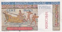 Tunisia 100 Francs - Hermes - Specimen - ND (1946) - P.24s
