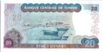 Tunisia 20 Dinars - Habib Bouguiba - Port - 1980