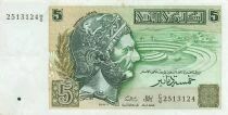 Tunisia 5 Dinars - Hannibal - 1993 - P.86