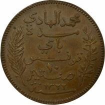 Tunisia French Protectorate, Muhammad IV - 10 Centimes - 1904 A Paris