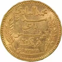 Tunisia French Protectorate, Muhammad IV - 20 Gold Francs - 1322 AH / 1904 A Paris