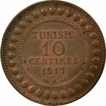 Tunisia French Protectorate, Muhammad V - 10 Centimes - 1917 A Paris