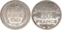 Tunisie  20 francs Ahmad Pasha - 1935 (1353) Essai