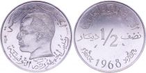Tunisie 1/2 Dinar - 1968 - Essai - Habib Bourguiba - Tunisie