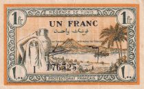 Tunisie 1 Franc - Régence de Tunis - 15.07.1943 - Série I - P.55