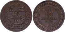 Tunisie 10 centimes,  Muhammad al-Nasir - 1911