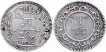 Tunisie 2 francs Bey Mohamed El-Naceur 1916