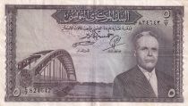 Tunisie 5 Dinars - H. Bourguiba - Pont - Arches - 1958 - Série C.7. 824 642
