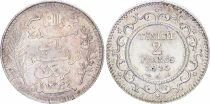 Tunisie Protectorat, Muhammad V - 2 Francs Argent - 1915 A Paris