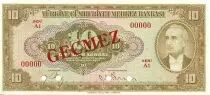 Turchia 10 Lira Pres. L. Inonu - 1948