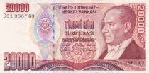 Turchia 20000 Turk Lirasi - Pdt Ataturk - ND (1988) - Serial C - P.201b