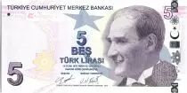 Turchia 5 Yeni Turk Lirasi - Pdt Ataturk - Aydin Sayili - 2009 (2020) - UNC