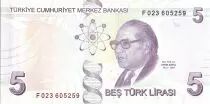 Turchia 5 Yeni Turk Lirasi - Pdt Ataturk - Aydin Sayili - 2009 (2020-2021) - P.NEW