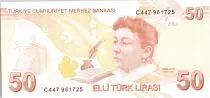 Turchia 50 Yeni Turk Lirasi - Pdt Ataturk - Fatma Aliye - 2009 (2017) - UNC - P.225c