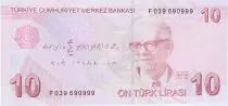 T&uuml;rkei 10 Yeni Turk Lirasi - Pdt Ataturk - Cahit Arf - 2009 (2022) - Serial F