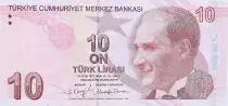 T�rkei 10 Yeni Turk Lirasi - Pdt Ataturk - Cahit Arf - 2009 (2022) - Serial F