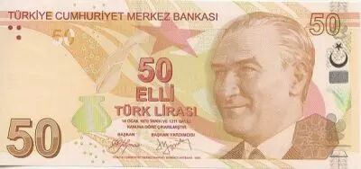 T�rkei 50 Yeni Turk Lirasi Turk Lirasi, Pdt Ataturk - Fatma Aliye