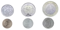 T&uuml;rkei Set of 6 Coins - Turkey 2021-2022 - AU