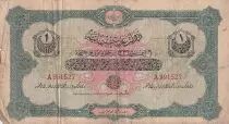 Turkey 1 Piastre1 - Vert and Beige - VG to F - 1916-1917 - P.90