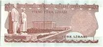 Turkey 10 Lira, Pdt Ataturk - Mausoleum  - 1974 - P. 187 a