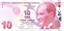 Turkey 10 Yeni Turk Lirasi - Pdt Ataturk - Cahit Arf - 2009 (2020-2021) - P.NEW