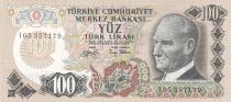 Turkey 100 Turk Lirasi - Pdt Ataturk - ND (1979) - Serial I - P.189b