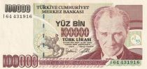 Turkey 100000 Turk Lirasi - Pdt Ataturk - ND (1991) - Serial I - P.206