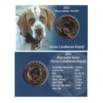Turkey 1Kurush- Coincard - Dog catalburun - 2021 - Bimetallic